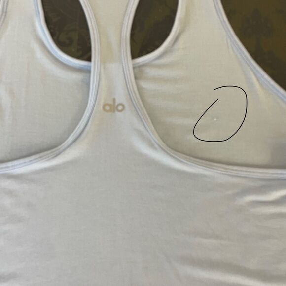 Alo Women’s All Day Tank Seashell Blue Size Medium - Picture 7 of 9